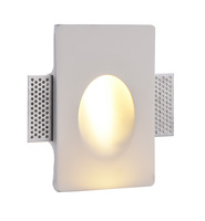 HR moderne joli carré décoratif plâtre de gypse led étape applique murale encastré escalier led applique murale
