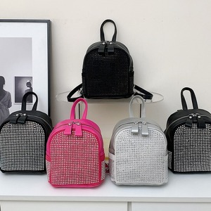 Bright Street Trend Fashion Western Style Summer New Simple <b>Large</b> <b>Capacity</b> Casual Rhinestone PU <b>Backpack</b> Tanjing - Product Image 5