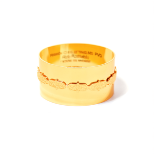 Fashion Cuff Bracelet 316L Stainless Steel PVD Gold Plating Sustainable Resistant Jewelry <b>for</b> Women <b>Men</b> - Product Image 2