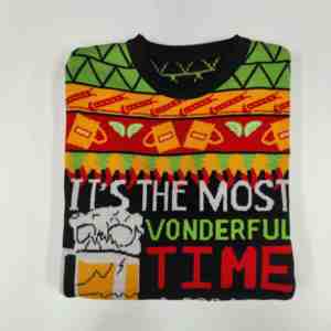 Suéter Informal Transpirable de Algodón 100% Unisex Personalizado TIXOM, Suéter Navideño Feo de Punto Estilo Europeo Americano a Rayas - Product Image 4