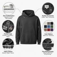 Sweat à capuche zippé personnalisé imprimé DTG pour homme, 380 GSM, marron délavé, coupe ample et carrée, OEM, faible MOQ