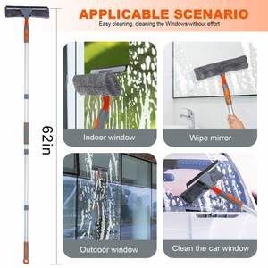 Professional Portable Shower <b>Brush</b> Cleaner 2-in-1 with Telescopic Post Glass Cleaning Tools - Product Image 4