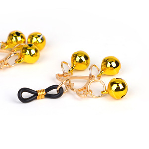 ที่หนีบหัวนมรูประฆังพร้อมจี้หัวใจและกระดิ่งสำหรับเล่นกับ BDSM - Product Image 3