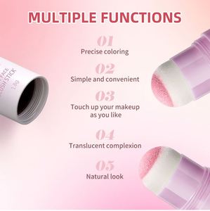 Blush in Stick Morbido in 3 Colori, Impermeabile, per Contouring e Ombreggiatura, Fard in Polvere Rosa Pesca, Tinta per Guance, Cosmetici Stile Coreano - Product Image 6