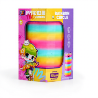 Jouets de rue magiques pour enfants, lanternes, mini ressorts en mousse de silicone éducatifs arc-en-ciel, 15 cm, jouet anti-stress