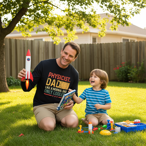 Maglietta a maniche lunghe da fisico, come da un papà normale ma più fantastico, regalo per la festa del papà - Product Image 3