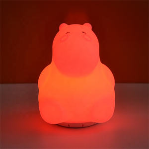Haut-parleur lampe mignon hippopotame musique lampe Silicone bébé enfant sommeil <span class=keywords><strong>veilleuse</strong></span> avec USB Rechargeable Portable musique <span class=keywords><strong>veilleuse</strong></span> - Product Image 4