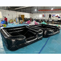 Piscine à balles gonflable noire fermée personnalisée Piscine gonflable pour enfants adultes