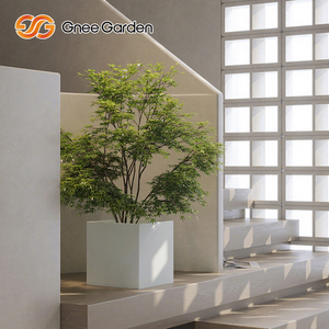 Pot de fleur rectangulaire en acier pour l'extérieur Pots de plantes en acier résistant aux intempéries - Product Image 1