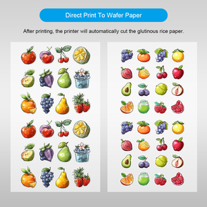 Imprimante alimentaire <span class=keywords><strong>à</strong></span> plat A4 2-en-1 avec impression jet d'encre sur papier wafer et découpe automatique, connexion Wi-Fi et écran tactile PC - Product Image 3