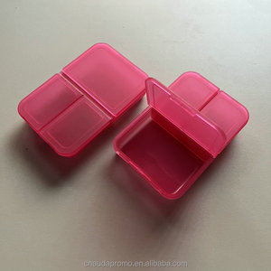 Promotional Custom Logo Medicine Cases Wholesale Portable PP Rectangle 3 Compartment One Day Pill Box case