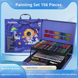 ชุดของขวัญอุปกรณ์ศิลปะกระดาษสำหรับเด็ก 156 ชิ้น สำหรับนักเรียน<span class=keywords><strong>อนุบาล</strong></span> ประกอบด้วยอุปกรณ์วาดภาพ <span class=keywords><strong>สี</strong></span><span class=keywords><strong>น้ำ</strong></span> ปากกาสีน้ำ และอุปกรณ์วาดเขียนอื่นๆ - Product Image 2