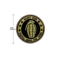 Patch tactique brodé humoristique en forme de grenade, motif étoile circulaire, badge Velcro pour vêtements et sacs à dos