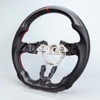 Setir Mobil Mazda MX-5 Miata NC 2006-2015 Berbahan Serat Karbon Hydro-Dipped dengan Jahitan Merah & Ring Merah