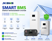 Kit DIY de boîtier de batterie métallique LiFePO4 48V/51.2V 314Ah EU avec BMS intelligent JKBMS 16S 200A BT/WiFi, sortie 15KW, RS485 CANBUS, CE/FCC, écran LCD pour usage domestique