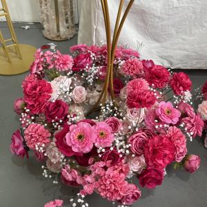 Centro de Mesa de Flores Artificiales Rosa Blanco de 60 cm, el Más Vendido de GreenLife, para Decoración de Mesa de Boda y Banquete - Product Image 5