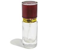 Vente en gros de flacons de parfum en verre ronds vides personnalisés de 20 ml, transparents, avec pulvérisateur à pompe, rechargeables, imprimés à l'écran
