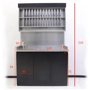 Estante de exhibición colgante para tintes de barbería, mueble de almacenamiento integrado de acero inoxidable para tintes de peluquería - Product Image 4
