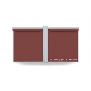 Tenda Laterale Marrone 47,2 X 236,2 Pollici in Poliestere con Rivestimento in PU per Protezione Solare - Product Image 1