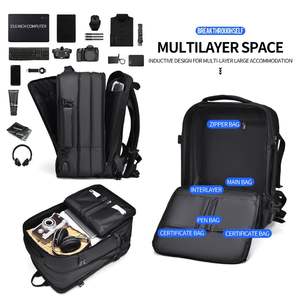 Nieuwe Engelse stijl mode casual draagbare minimalistische lichtgewicht Oxford schooltas reistas laptoptas met USB - Product Image 3