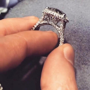 Оптовая продажа, роскошное Платиновое кольцо с муассанитом, огранка из груши, Двойной Ореол с полной установкой, сертифицированные Свадебные украшения GRA - Product Image 3