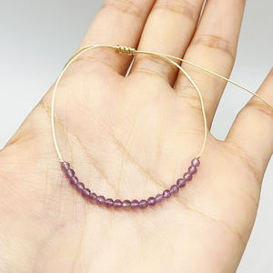 Cuentas de semillas pequeñas de 2mm Pulseras de cuentas de piedra natural pequeñas tejidas ajustables <span class=keywords><strong>Ropo</strong></span> ajustables - Product Image 5