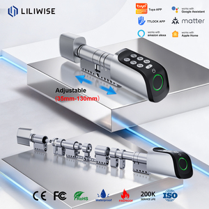 ลิลิไวส์ กุญแจล็อคอิเล็กทรอนิกส์แบบกันน้ำ ปรับได้ รองรับ NFC สแกนลายนิ้วมือ Tuya TTlock สมาร์ทล็อค รหัสผ่านแบบยุโรป สมาร์ทซิลิโคนด์ล็อค - Product Image 1