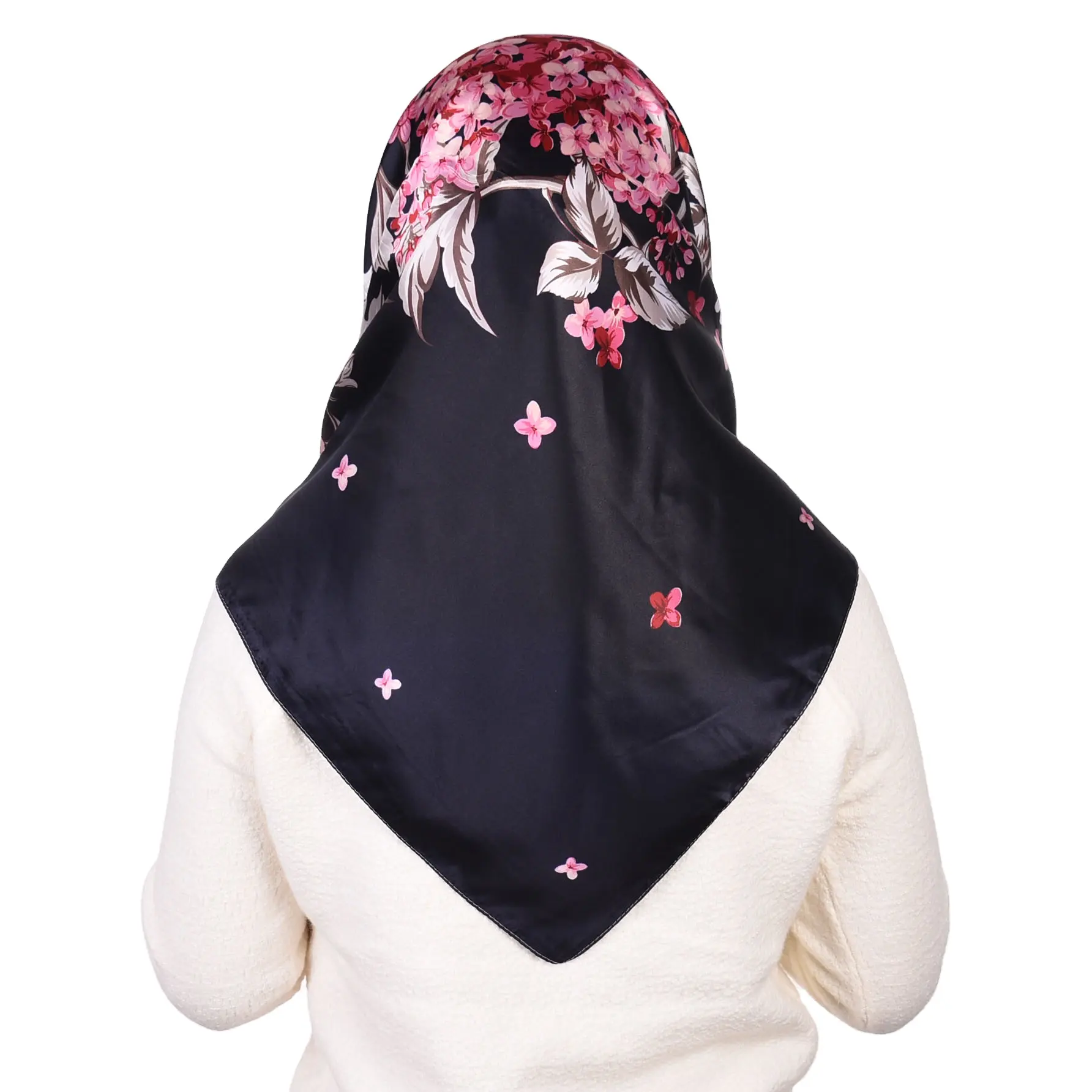 Venda quente estilo retro impresso primavera made in china malaysia hijab turbante muçulmano quadrado cachecol senhora cachecol direto da Fábrica venda