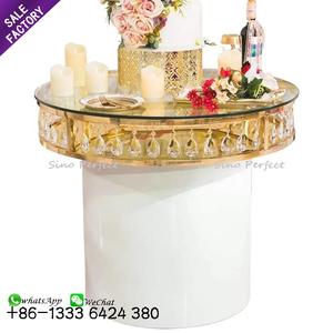 Table basse en marbre et acier inoxydable, style minimaliste moderne, pour salon, table à gâteau de mariage, luxe léger - Product Image 1