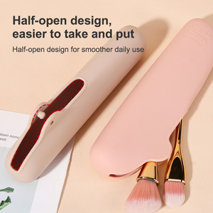 Custom Logo Printing Professional Brushes Cosmetic Pouch Bag Custom Silicone Travel <b>Makeup</b> Bag - Product Image 5