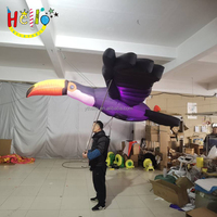 Marionnette gonflable de toucan de costume d'oiseau gonflable extérieur de défilé avec la lumière menée