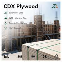 Contreplaqué CDX E1 Écologique, Haute Résistance, 4x8, 18mm, Étanche et Anti-Corrosion pour Coffrage Artificiel, Toiture d'Hôtel et Utilisation Extérieure