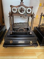 Horloge de table mécanique à mouvement à boule oscillante Congreve, design nouveau, bronze antique 12s