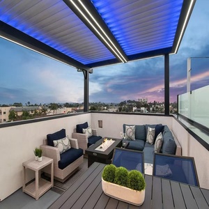 2-20% de réduction stores motorisés imperméables pour balcon personnalisés auvent métallique gazebo en aluminium idées de pergolas à persiennes préfabriquées - Product Image 1