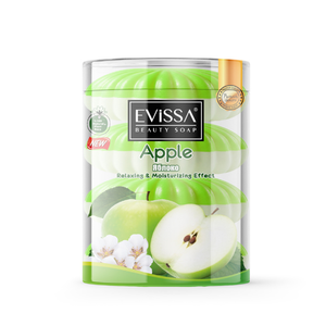 EVISSA 4x110 กรัม สบู่ก้อนแอปเปิ้ลบิวตี้บาร์ แพ็คหลายก้อนในกล่องพีวีซี - สบู่บำรุงผิวหอมผลไม้สดชื่น - 16 ก้อน - Product Image 1