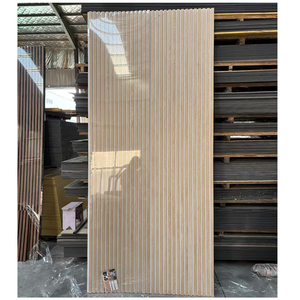 Pannello Acustico in Fibra di Poliestere Bianca con <span class=keywords><strong>Doghe</strong></span> in Legno, Rivestimento in PVC, Insonorizzante, Decorazione d'Interni Mobile dal Design Contemporaneo - Product Image 3