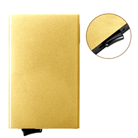 Dompet Kartu Pop Up dengan Penjepit Uang, Pengaman Kartu Kredit, Bahan Aluminium Alloy, Harga Pabrik