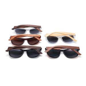 Gafas de sol con patillas de bambú de alta calidad 2025, venta al por mayor, gafas de sol con logotipo personalizado, gafas de sol Unisex, gafas de sol polarizadas de madera clásicas - Product Image 1