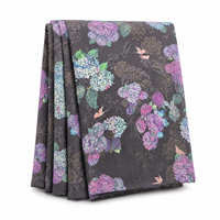 Tissu Jacquard Teint en Fil Polyester Rayonne Motif Floral et Oiseaux Charbon Vente en Gros Fournisseur Textile OEM ODM pour Robes Sacs Chapeaux