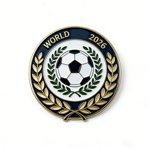 Pin Enamel Kustom Musim Sepak Bola <span class=keywords><strong>2026</strong></span>, Souvenir, Lencana Logam Berlapis Elektro <span class=keywords><strong>2026</strong></span>, Pin Sepak Bola - Product Image 5