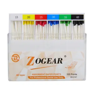 ZOGEAR ED006 مستهلك متعلق بطب الأسنان ماصة ورق تنظيف نقاط