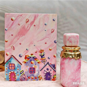 Vente en gros – Nouveau parfum pour femme 100 ml en flacon marbré rose 2026 – Doux parfum gourmand longue tenue Marshmallow & Baies EDP de luxe - Product Image 3