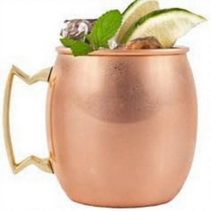 Taza Moscow Mule de Cobre Hecha a Mano, Vaso para Beber Cócteles de Cobre con Asa Suave para Bares, Cafeterías, Restaurantes y Uso Doméstico - Product Image 1