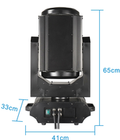 Luz Móvil de Cabeza con Haz de Luz de 350W, Impermeable IP65, 2 Unidades °   Luz Móvil de Haz Estrecho para Escenario Exterior con Prisma 8+16 y 16 Canales RDM