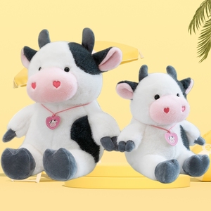 Jouets en peluche vache <span class=keywords><strong>de</strong></span> la ferme, <span class=keywords><strong>animaux</strong></span> <span class=keywords><strong>de</strong></span> lait mignons <span class=keywords><strong>de</strong></span> dessin animé, vente en gros, décoration <span class=keywords><strong>de</strong></span> la maison, cadeaux pour enfants - Product Image 1