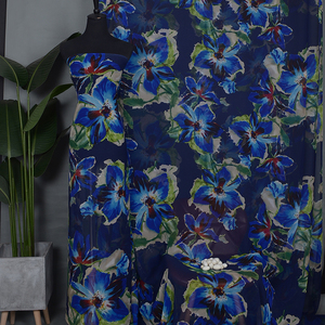 Georgette di lusso in seta leggera stampata italiana francese coreana <span class=keywords><strong>turchia</strong></span> Vietnam stampa 100% tessuto di seta chiffon per metri - Product Image 2