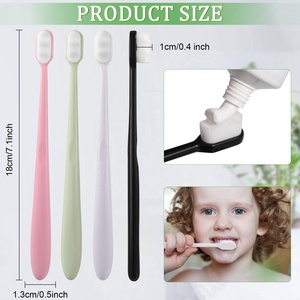Échantillon gratuit nouvel arrivage <span class=keywords><strong>brosse</strong></span> à dents Nano <span class=keywords><strong>extra</strong></span> douce 20000 poils souples micro brosses à dents manuelles pour adultes - Product Image 3