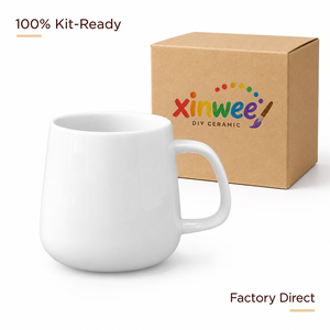 Kit de <span class=keywords><strong>Tazas</strong></span> de Cerámica Modernas Personalizables al por Mayor, Taza de Café en Blanco Pintable con Pinceles de Pintura Acrílica, Caja de Regalo de Recuerdo, Fabricante - Product Image 1