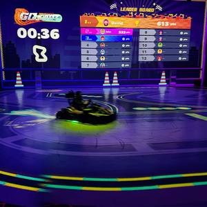 Gooest Go Kart VR Gaming Machine en acier inoxydable Projection au sol Jeu de <span class=keywords><strong>course</strong></span> Chariot Voitures tamponneuses Parc d'attractions - Product Image 6