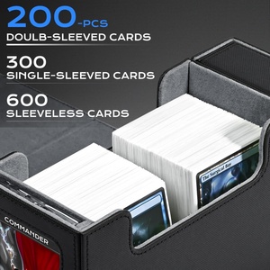 Premium Custom for <b>Pokemon</b> TCG Deck <b>Case</b> Standard Size 200+ Sleeved Card Capacity Made of PU Leather & Plastic Button Closure - Product Image 3